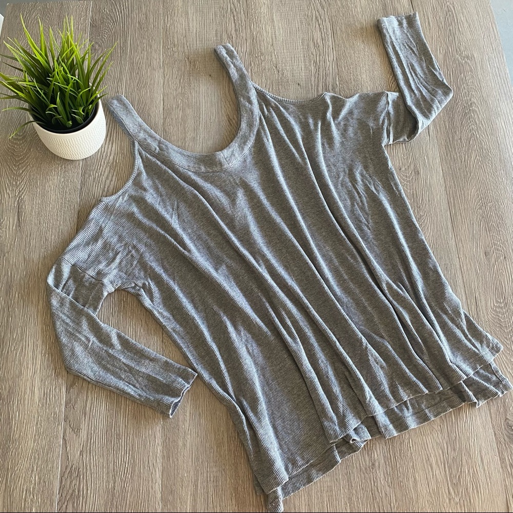 Naked Zebra Cold Shoulder Long Sleeve